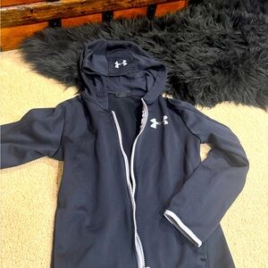 Youth large - black gray full zip hoodie